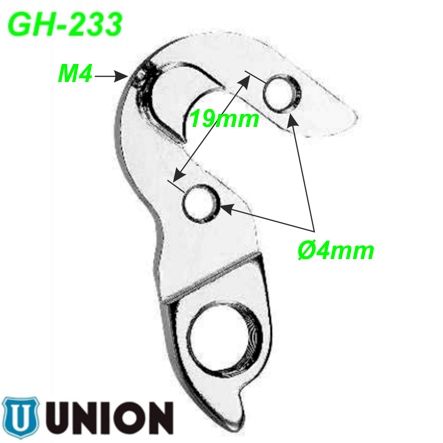 Ausfallende Schaltauge GH-233 Union Giant