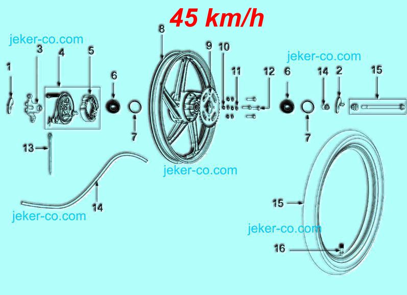 Bye Bike Rad hinten 45kmh Hinterrad Achse Lager Distanzbüchse Reifen Pneu Schlauch Parts Ersatzteile Teile Shop Jeker + Co Balsthal Schweiz