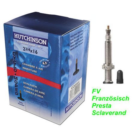 HUTCHINSON Mofa Schlauch 19x2 RV/Presta-Ventil Solex