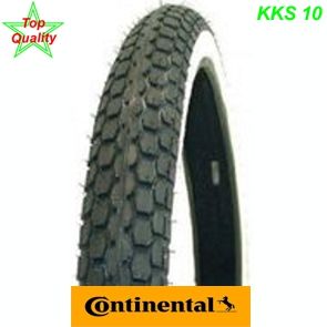 Continental Mofa Pneu KKS 10 WW 19 x 2 1/4 (23x2.25) 24B Weisswand