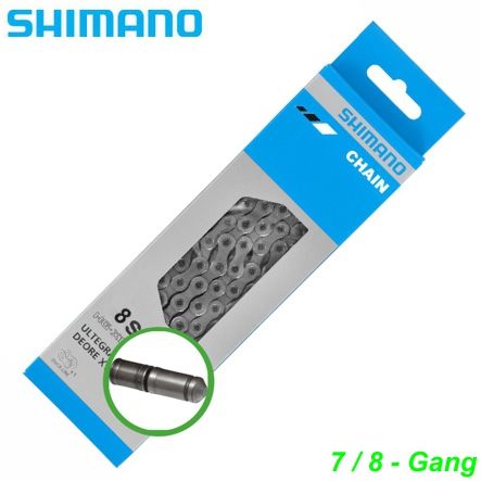 Shimano Kette 7/8-G. CN-7401 114 G. 1/2 x 3/32 Restbestand