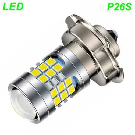 Mofa LED P26S 6V 15W mit Linse Maxi/Ciao