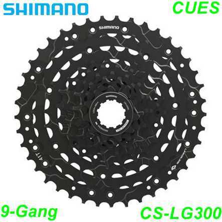 Shimano Kassette 9-G. CS-LG300 CUES 11-36 Zähne Linkglide Box