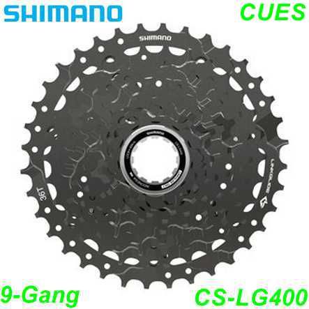 Shimano Kassette 9-G. CS-LG400 CUES 11-36 Zähne Linkglide Box