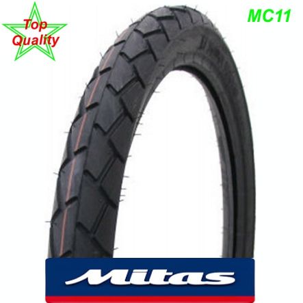 Mitas Mofa Pneu MC11 17 x 2 1/2 Slik 43J TT schwarz Bye Bike Mofa