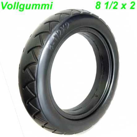Pneu Reifen 8-1/2x2 Vollgummi Elektro E-Scooter 212x50 220/120x50 225x55 54-110 schwarz