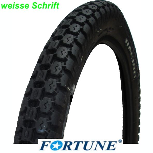 Fortune Mofa Pneu WS 17 x 2 1/4 4PR weisse Schrift
