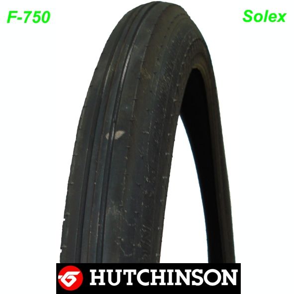 Hutchinson Mofa Pneu F-750 19 x 1 3/4 Solex schwarz