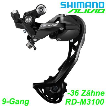 Shimano Wechsel 9-G. RD-M3100 SGS Alivio Top-Normal Direktmo. Box