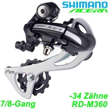 Shimano Wechsel 7/8-G. RD-M3020 SGS Acera schwarz Top-Nor. Direktmo. Box