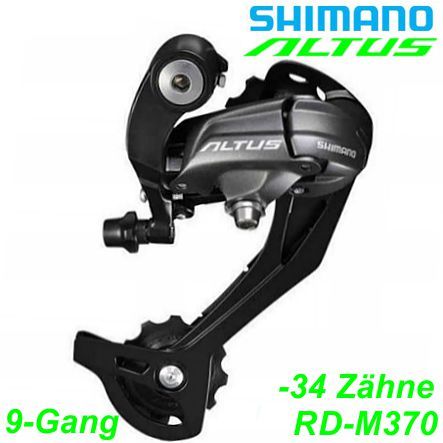Shimano Wechsel 9-G. RD-M370 Altus schwarz Top-Nor. Direktmo. Box