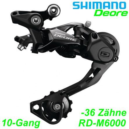 Shimano Wechsel 10-G. RD-M6000 GS Deore (11-42)Shadow Top-Nor. Direktmon. silber