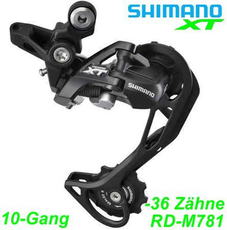 Shimano Wechsel 10-G. RD-M781 Deore XT SGS Shadow Top-Nor.Direktmo.schwarz Box