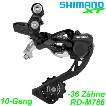 Shimano Wechsel RD-M786 Deore XT 10-Gang SGS schwarz top-normal Box