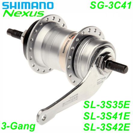 Shimano Getriebenabe Nexus 3-G. SG-3C41 Rücktrittbremse 120/168mm