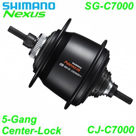Shimano Getriebenabe Nexus 5-G. SG-C7000-5D 32-L schwarz Center-Lock