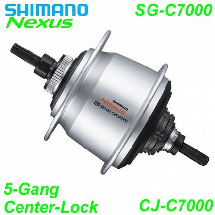 Shimano Getriebenabe Nexus 5-G. SG-C7000-5D 32-L silber Center-Lock