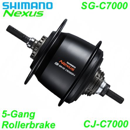 Shimano Getriebenabe Nexus 5-G. SG-C7000-5R 36-L schwarz Rollenbrems