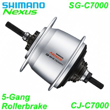 Shimano Getriebenabe Nexus 5-G. SG-C7000-5R 36-L silber Rollenbrems