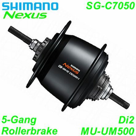Shimano Getriebenabe Nexus Di2 5-G. SG-C7050 36-L schwarz Rollerbrake