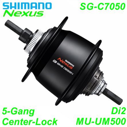 Shimano Getriebenabe Nexus Di2 5-G. SG-C7050 36-L schwarz Center-Lock