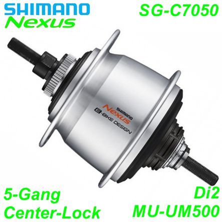 Shimano Getriebenabe Nexus Di2 5-G. SG-C7050 32-L silber Center-Lock