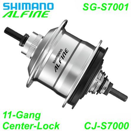 Shimano Getriebenabe Alfine 11-G. SG-C7001 32-L Center-Lock silber 135/187 mm