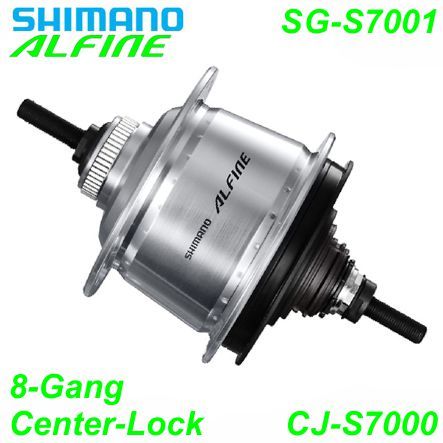 Shimano Getriebenabe Alfine 8-G. SG-C7001 32-L Center-Lock silber 135/187 mm