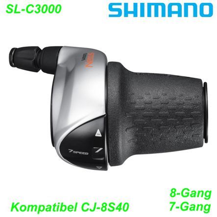 Shimano Schalthebel SL-C3000 Nexus rechts 7-G. Revoshift 1700mm CJ-NX40 silber