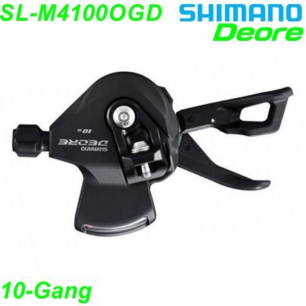 Shimano Schalthebel SL-M4100 rechts 10-Gang I-Spec m/Ganganzeige Rapidfire Plus Box