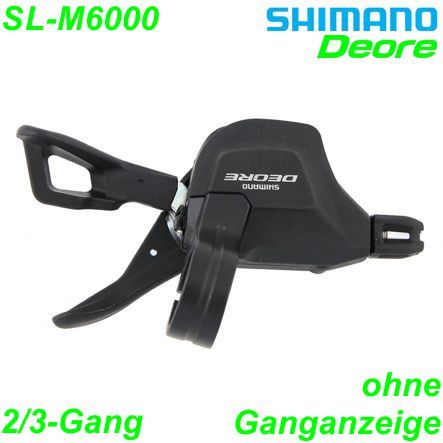 Shimano Schalthebel SL-M6000 rechts 2/3-Gang Deore Rapidfire ohne Gananzeige
