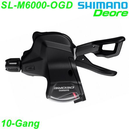 Shimano Schalthebel SL-M6000 rechts 10-Gang Deore Rapidfire optische Gananzeige