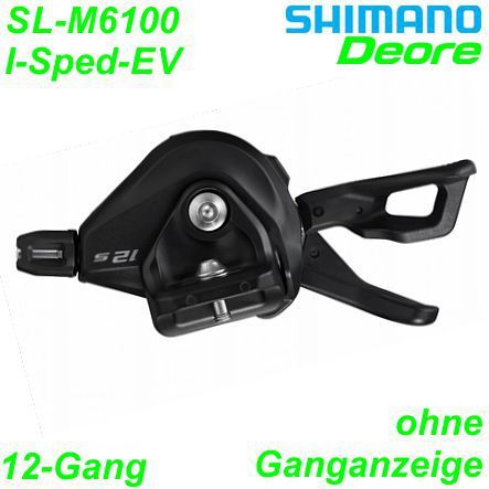 Shimano Schalthebel SL-M6100 I-Spec-EV rechts 12-G. Deore o/Ganganzeige Rapidfire
