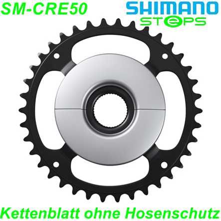 Shimano Steps Kettenblatt SM-CRE50-O 38 Zähne schwarz o/Kettenschutz
