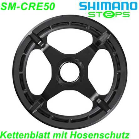 Shimano Steps Kettenblatt SM-CRE50-K 38 Zähne doppeltem Kettenschutz schwarz