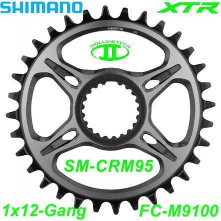 Shimano Kettenblatt SM-CRM95 XTR 30 Zähne FC-M9100