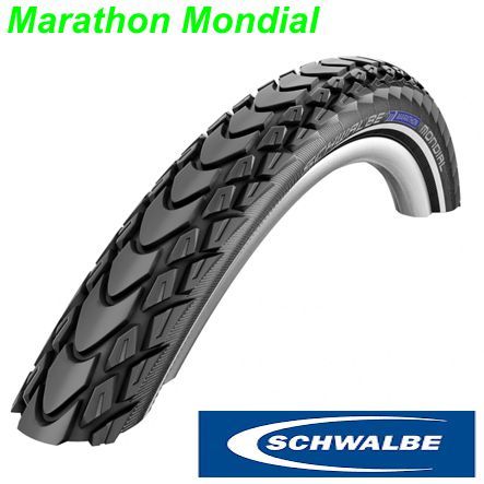 Schwalbe Pneu Marathon Mondial 700x40C 28x1.60 (42-622) HS630 sw-LS Refl. E25kmh