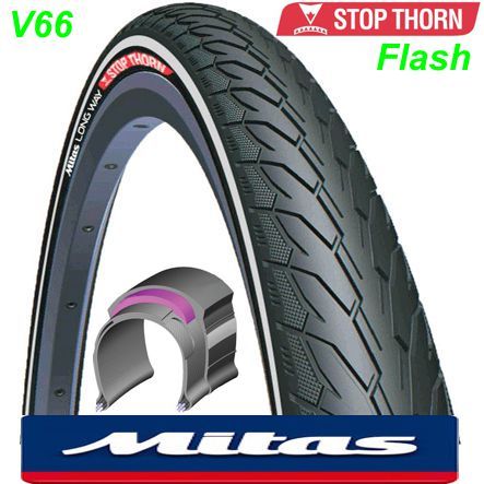 Mitas Pneu 26x1.75x2 (47-559) V66 Flash STOP THORN Refl schwarz