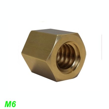 Mofa Sechskantmutter M6 Messing
