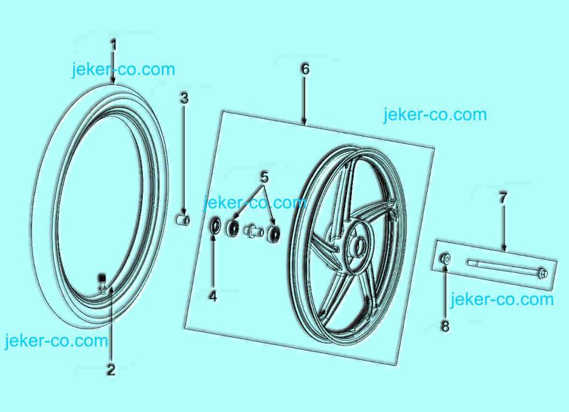 Bye Bike Rad vorne Vorderrad Achse Lager Distanzbüchse Reifen Pneu Schlauch Parts Ersatzteile Teile Shop Jeker + Co Balsthal Schweiz