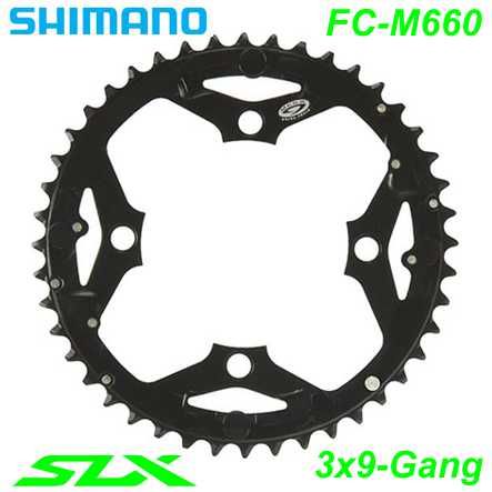 Shimano Kettenblatt 3x9-G. FC-M660 44 Z. Ø 104 AA SLX schwarz Y1KF98060