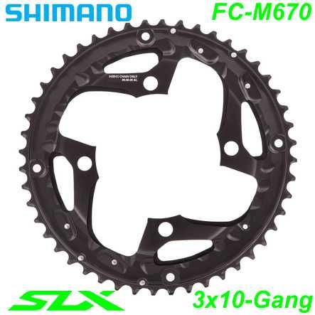 Shimano Kettenblatt 3x10-G. FC-M670 FC-T551 48 Z. Ø 104 AL HS schwarz Y1N998060