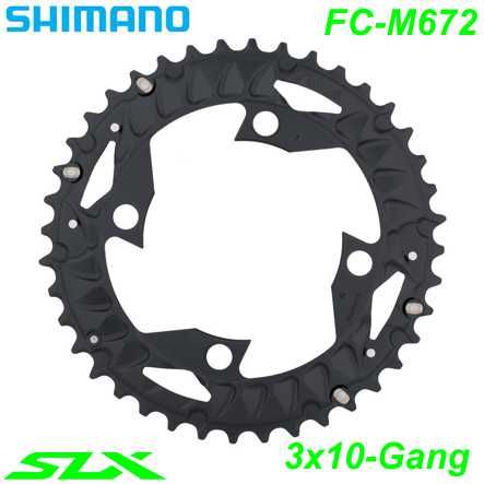 Shimano Kettenblatt 3x10-G. FC-M672 40 Z. AN Ø 96 schwarz Y1NW98020
