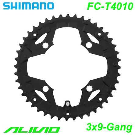 Shimano Kettenblatt 3x9-G. FC-T4010 44 Z Ø 104 sschwarz Alivio Y1PN98210