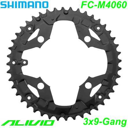 Shimano Kettenblatt 3x9-G. FC-M4060 48 Z Ø 104 schwarz Alivio Y1PX98020
