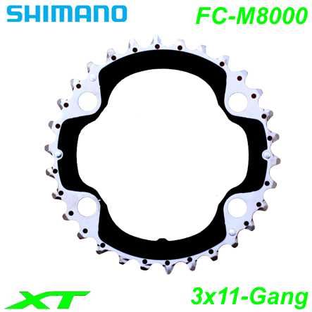 Shimano Kettenblatt 3x11-G. FC-M8000 30 Z. BA Ø96 XT schwarz Y1RL98110