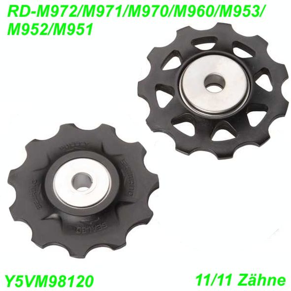 Shimano Führungs- und Spannrolle Set RD-M970 11 Zähne Y5VW98120