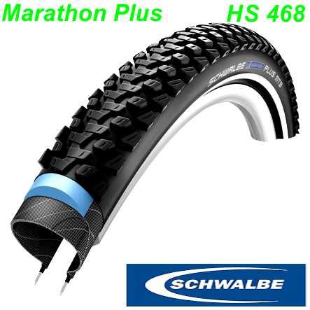 Schwalbe Pneu Marathon Plus MTB 26x2.10 (54-559) Starr Reflexstreifen black