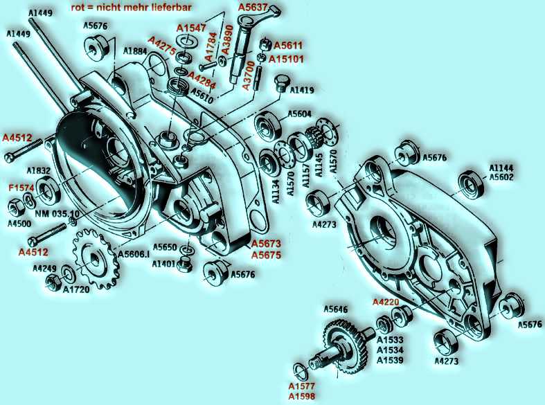 Motorblock Ersatzteile Sachs 503 AB-CH ADV-CH